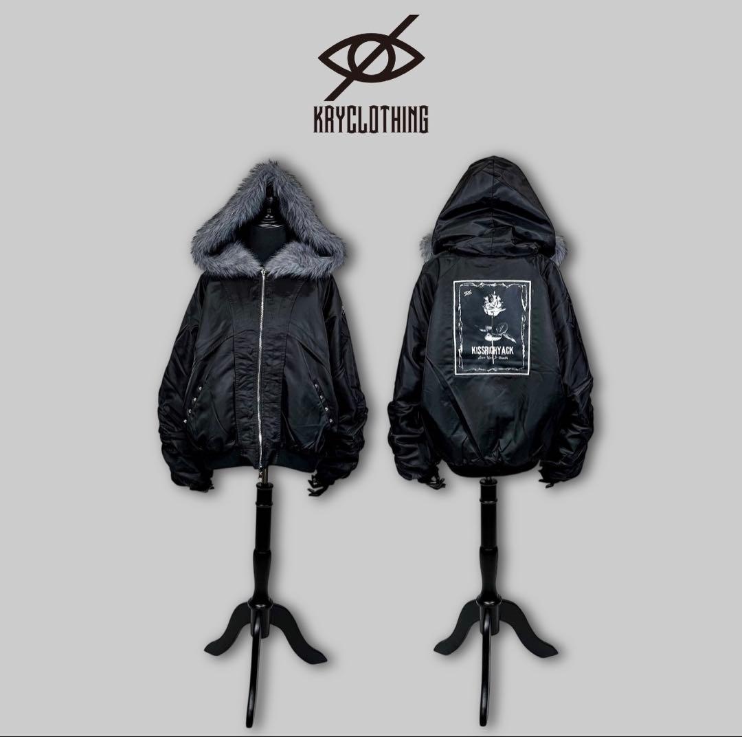 KRYCLOTHING ブラックファージャンパー