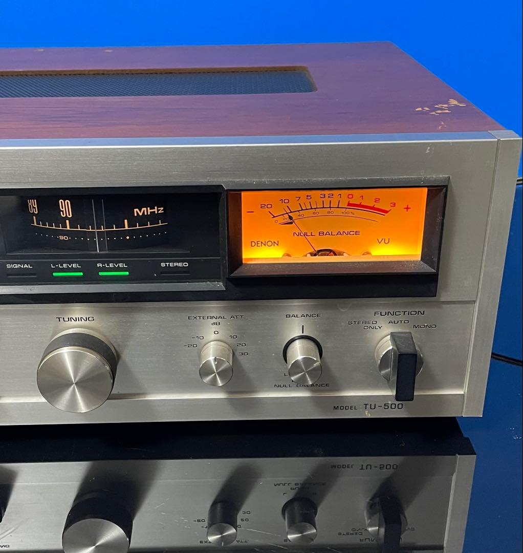 DENON FMチューナー　TU-500 通電のみ　現状品