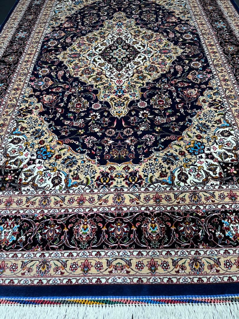 最高級 ペルシャ絨毯シルク イラン クム産 101×152cm 約225万ノット