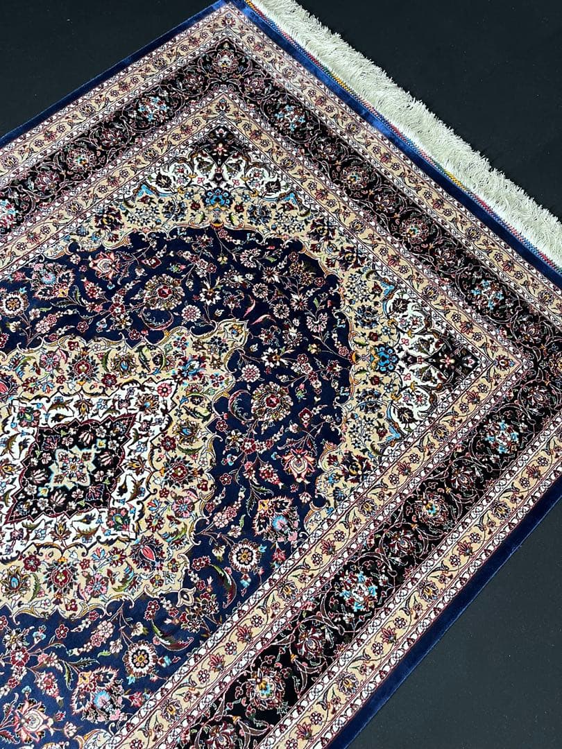 最高級 ペルシャ絨毯シルク イラン クム産 101×152cm 約225万ノット