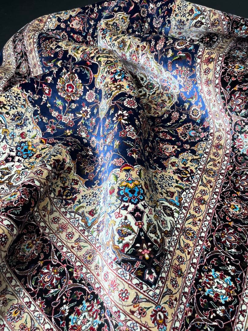 最高級 ペルシャ絨毯シルク イラン クム産 101×152cm 約225万ノット