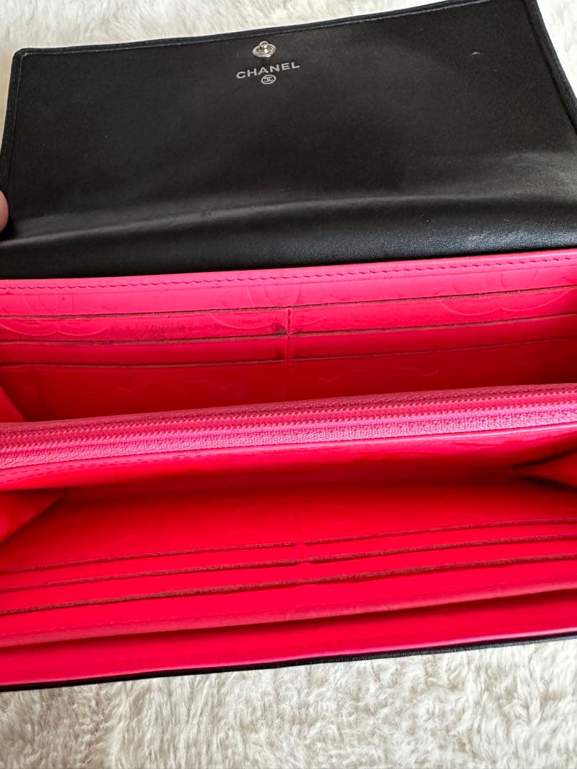 【正規品】CHANEL ブラック キルティング 長財布