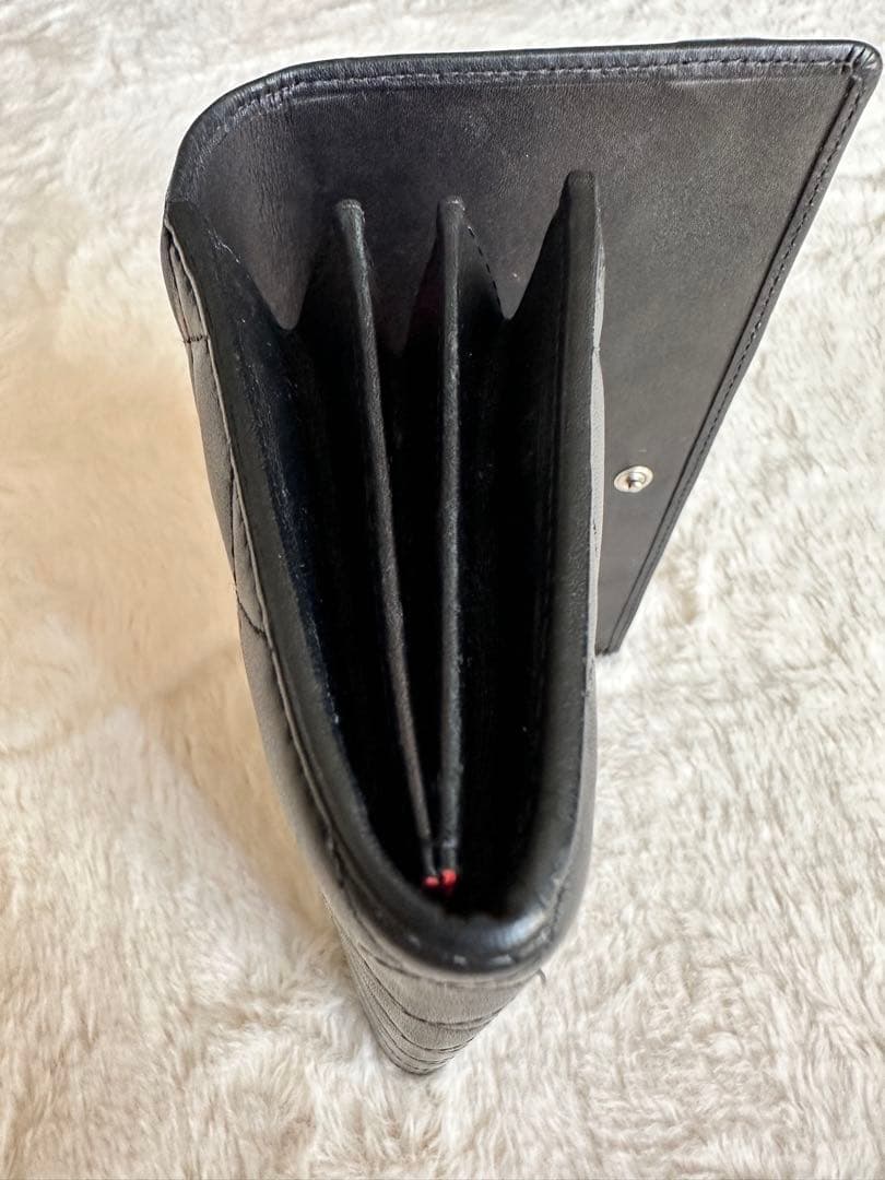 【正規品】CHANEL ブラック キルティング 長財布