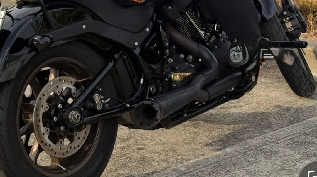 ハーレー用 TBR ショーティターンアウトマフラー 2in1