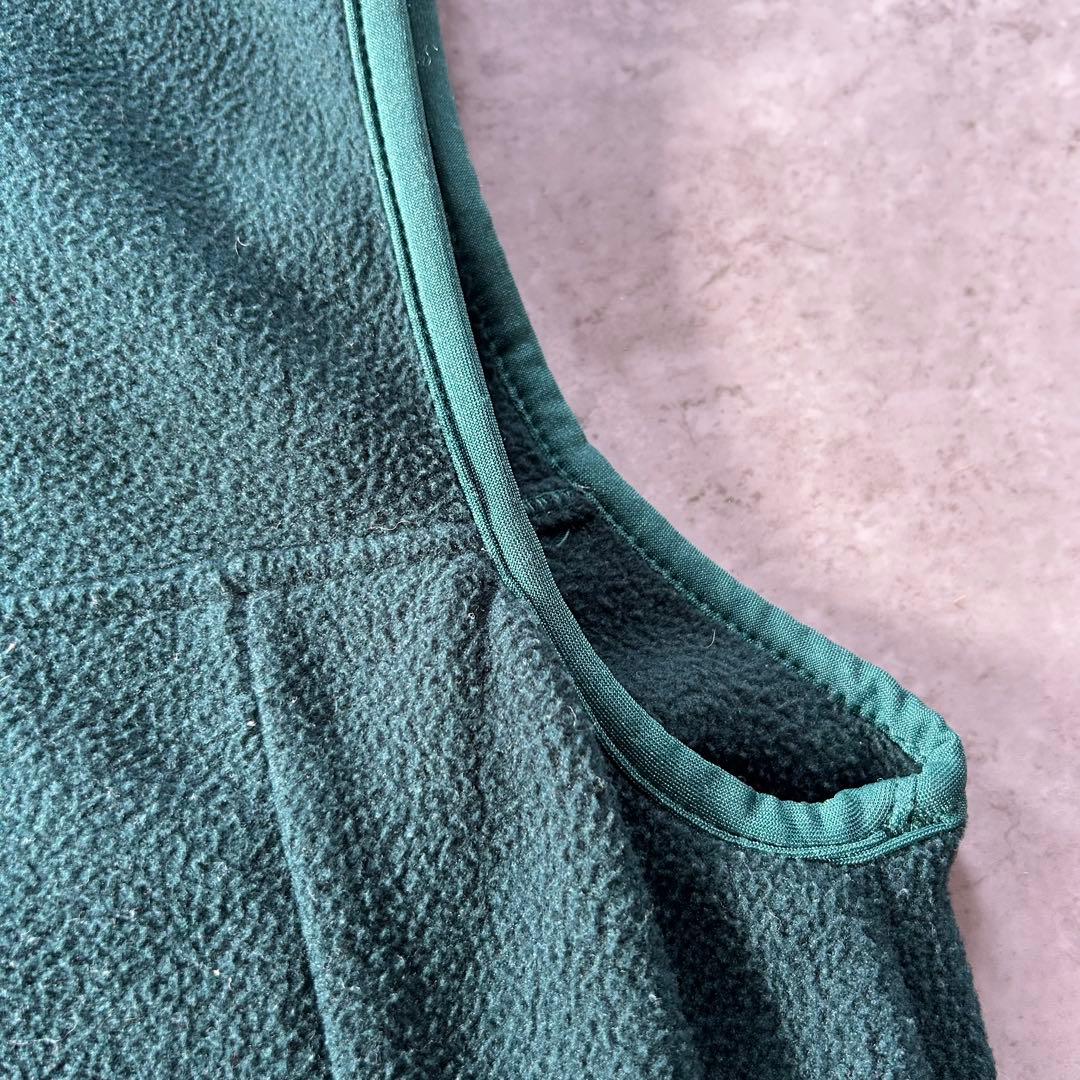 80s90s エルエルビーン フリースベスト USA製 L グリーン フルジップ