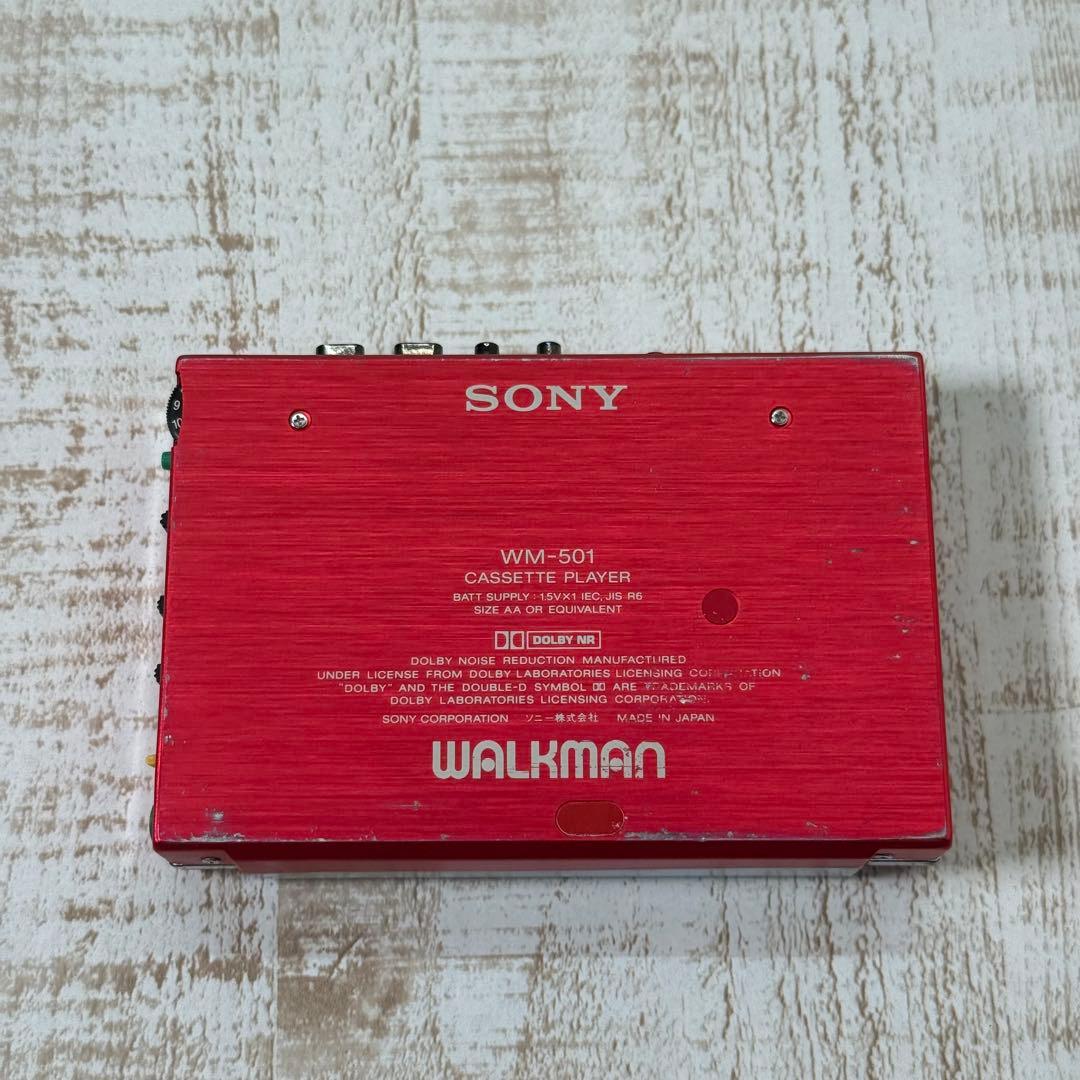 SONY WALKMAN WM-501 ソニー　ウォークマン　レッド　ジャンク