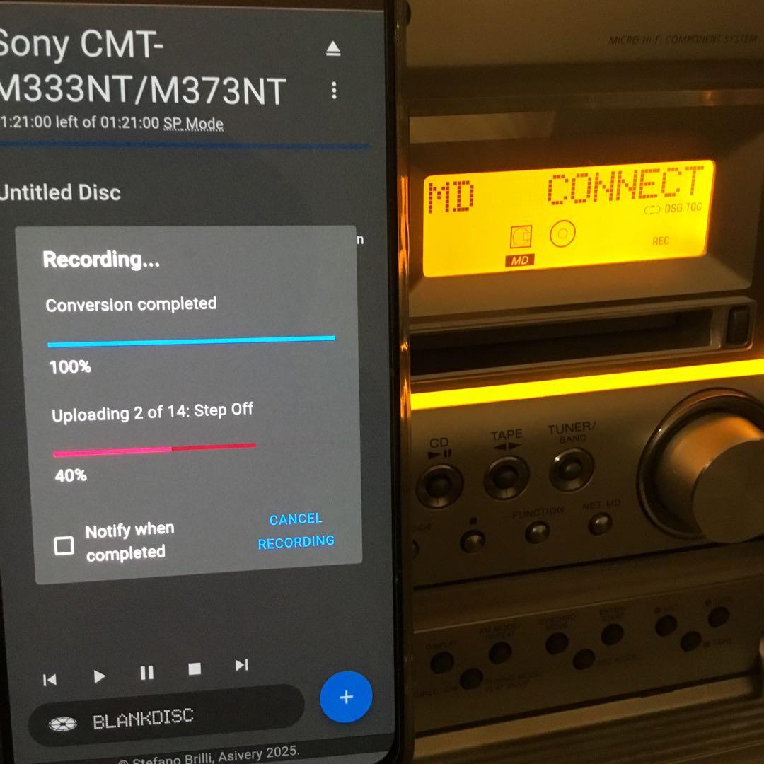 Sony CMT-M333NT メンテ済み / CD, MD, NetMD対応