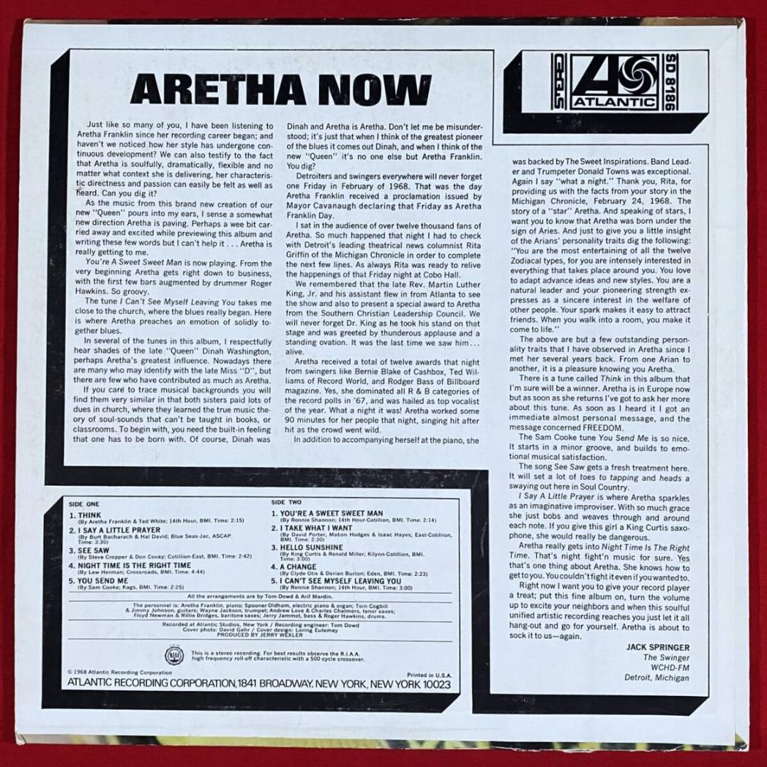 ★超激レア！極美品【USオリジナル/緑青ラベル】アレサ・ナウ