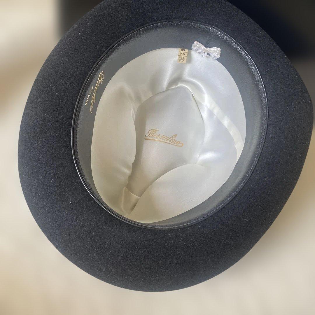 Borsalino ブラックフェルトハット