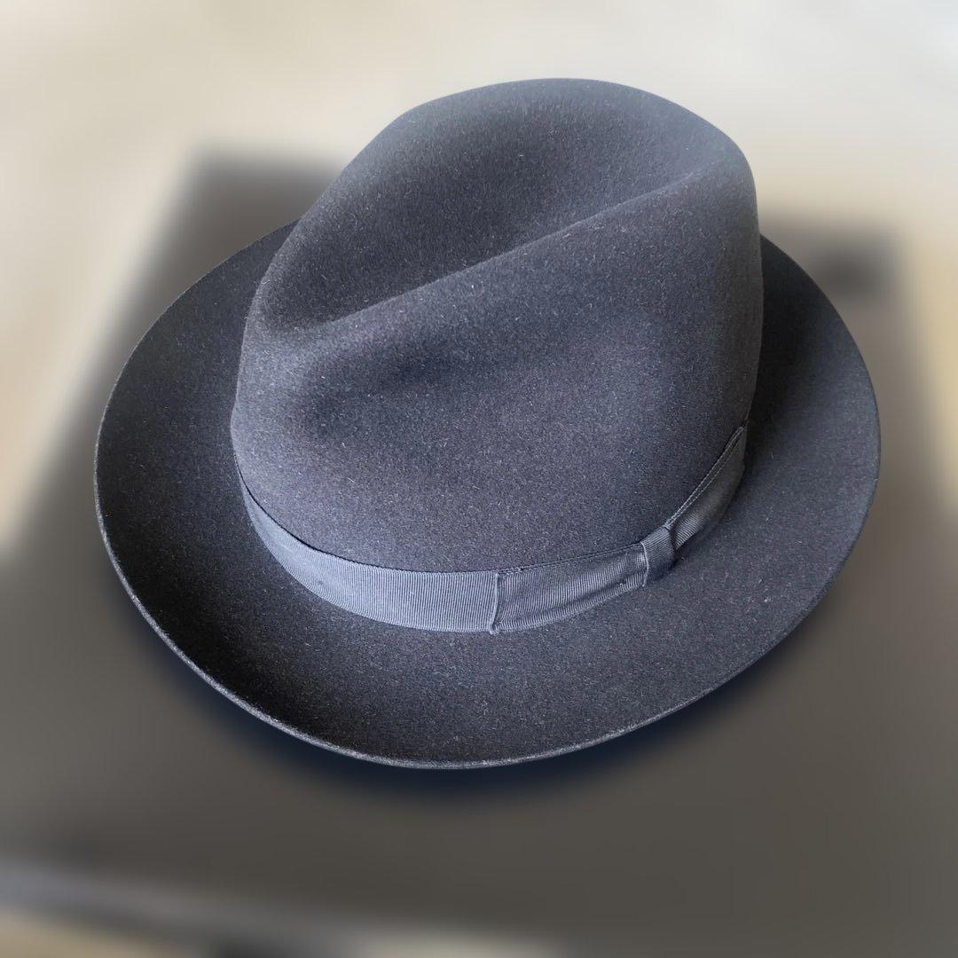 Borsalino ブラックフェルトハット