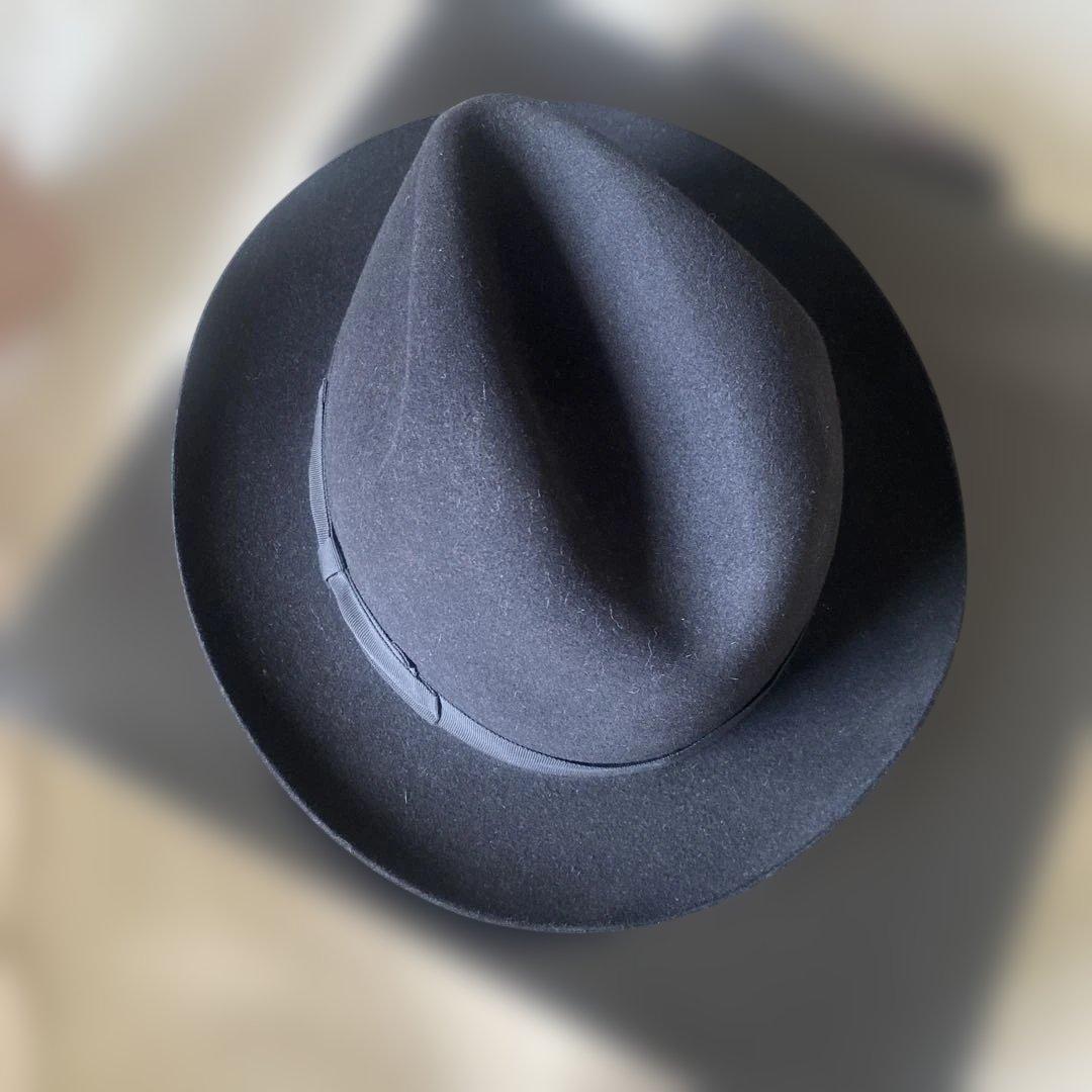 Borsalino ブラックフェルトハット