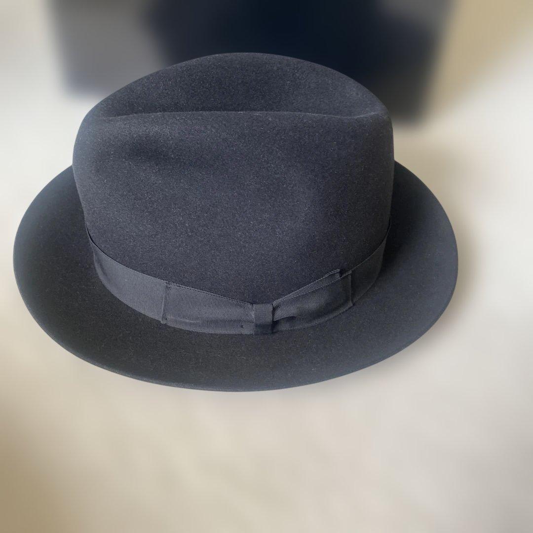 Borsalino ブラックフェルトハット
