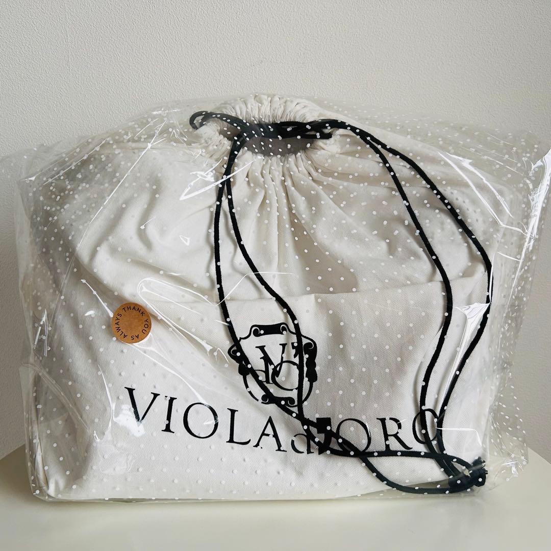 VIOLAD'ORO ゴールド　かごバッグ タッセル付き ヴィオラドーロ