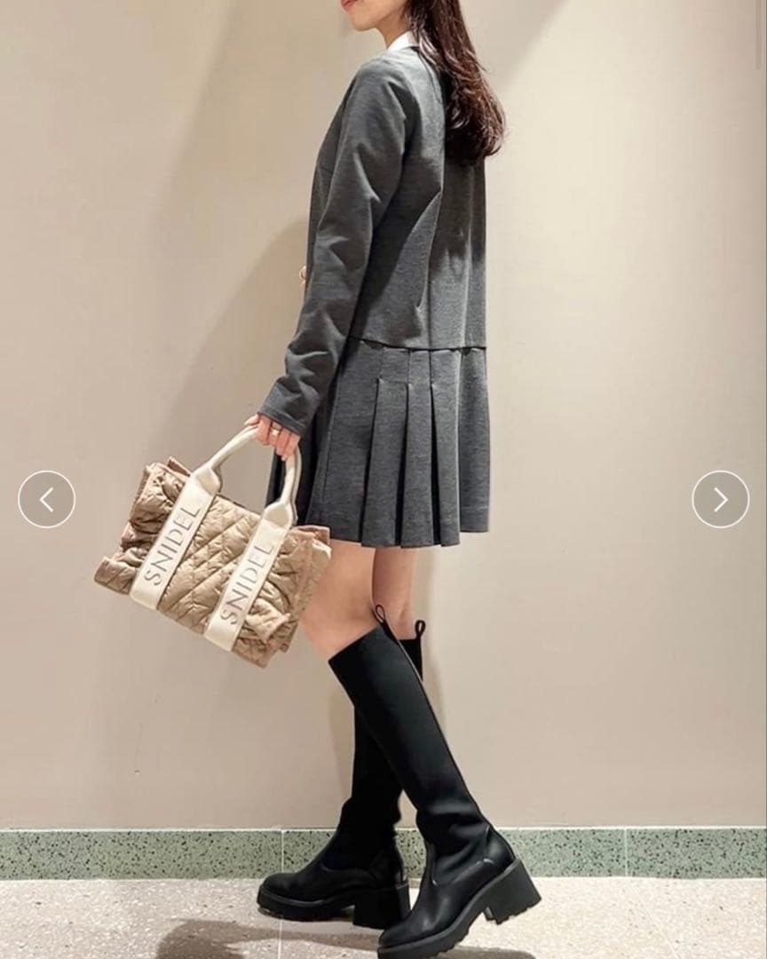 【snidel】ポロ襟 プリーツワンピース