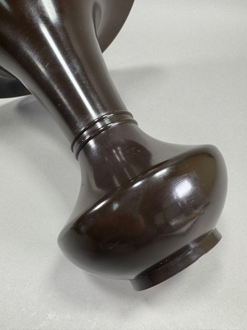 銅花器　いけばな　池坊　立花　古流　小原流　華道具　花瓶　在銘