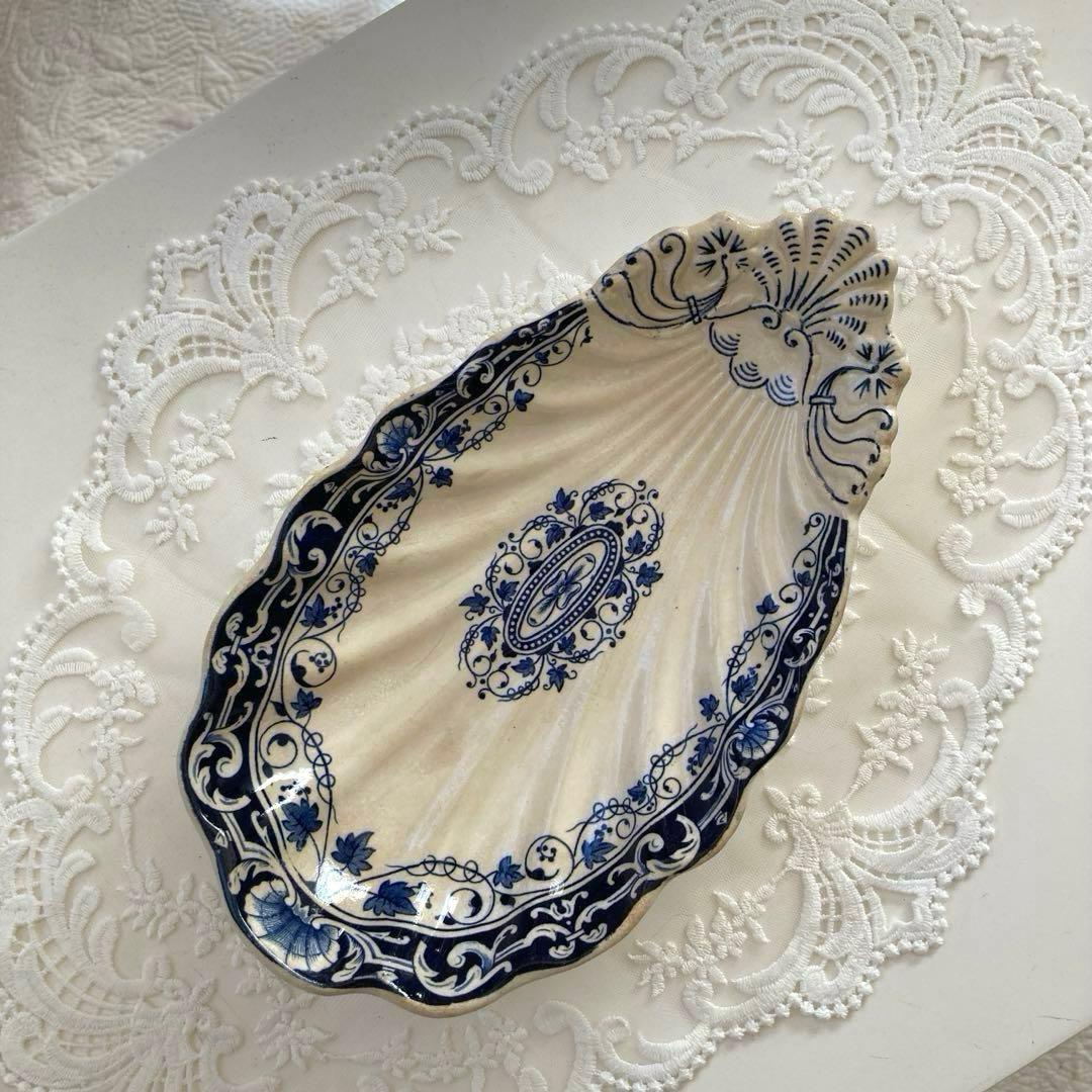 ♪フランスアンティーク ヴェイヤールボルドー シェル ラヴィエ プレート前菜皿