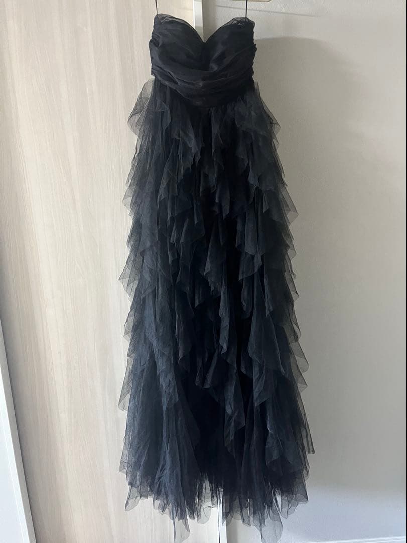 ブラックチュールドレス ウェディング用