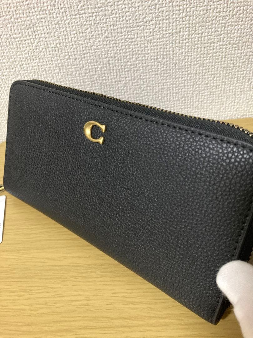 【新品・未使用・タグ付】COACH ブラック長財布　アウトレット