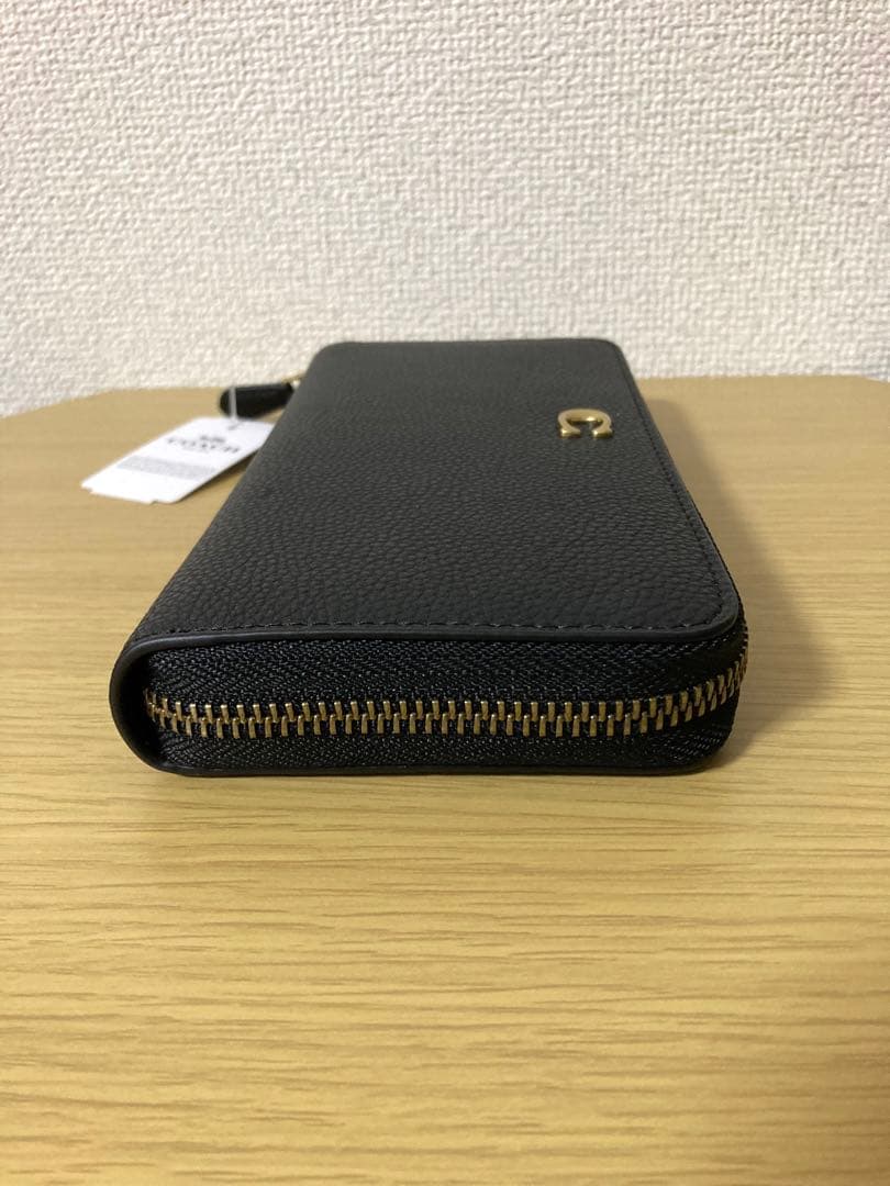 【新品・未使用・タグ付】COACH ブラック長財布　アウトレット