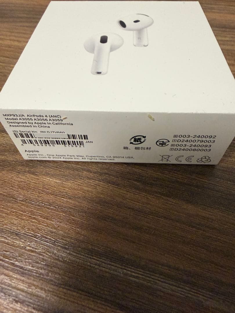 【未使用・新品】AirPods 4 (ANC) 本体
