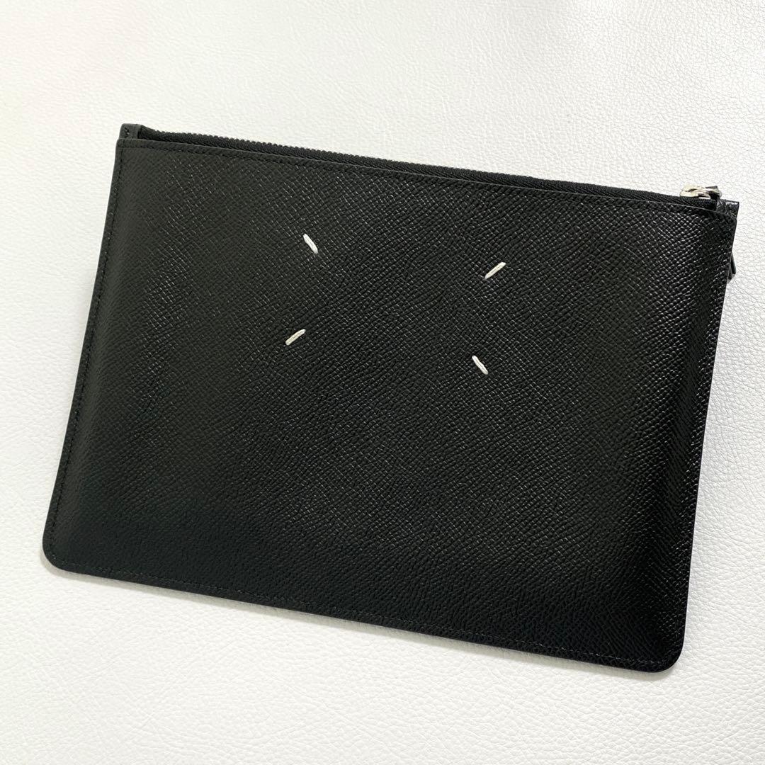 Maison Margiela / クラッチバッグ 4ステッチ ブラック レザー