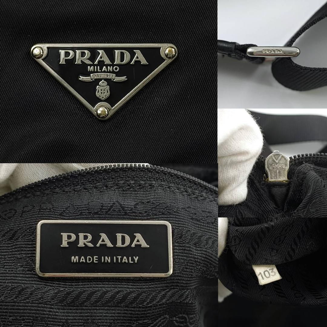 人気✨プラダ　ショルダーバッグ　メッセンジャー　三角ロゴ　ナイロン　レザー　黒
