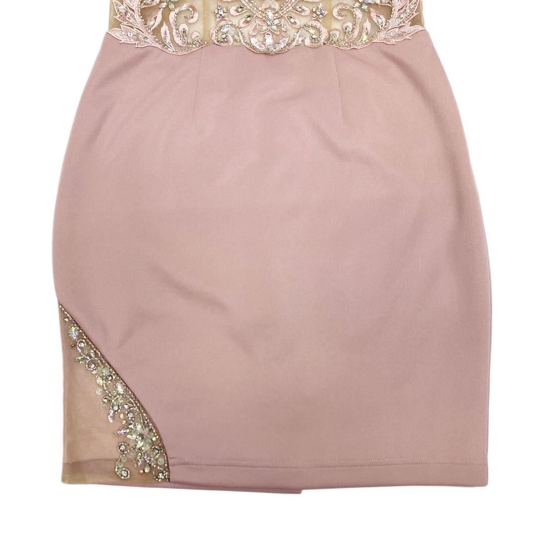 AngelR エンジェルアール アッパーレースバストシースルービジューミニドレス