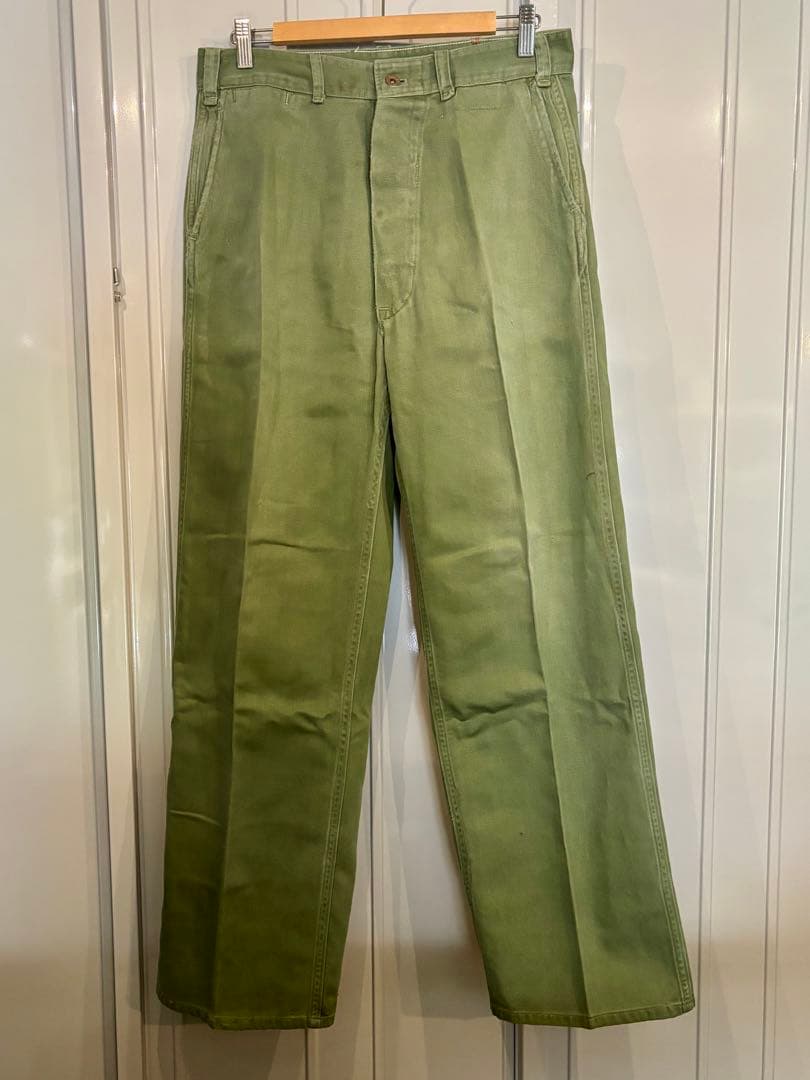 希少 40s 米軍実物 ベイカーパンツ 月桂樹ボタン ② OG-107