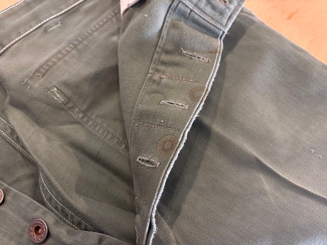 希少 40s 米軍実物 ベイカーパンツ 月桂樹ボタン ② OG-107