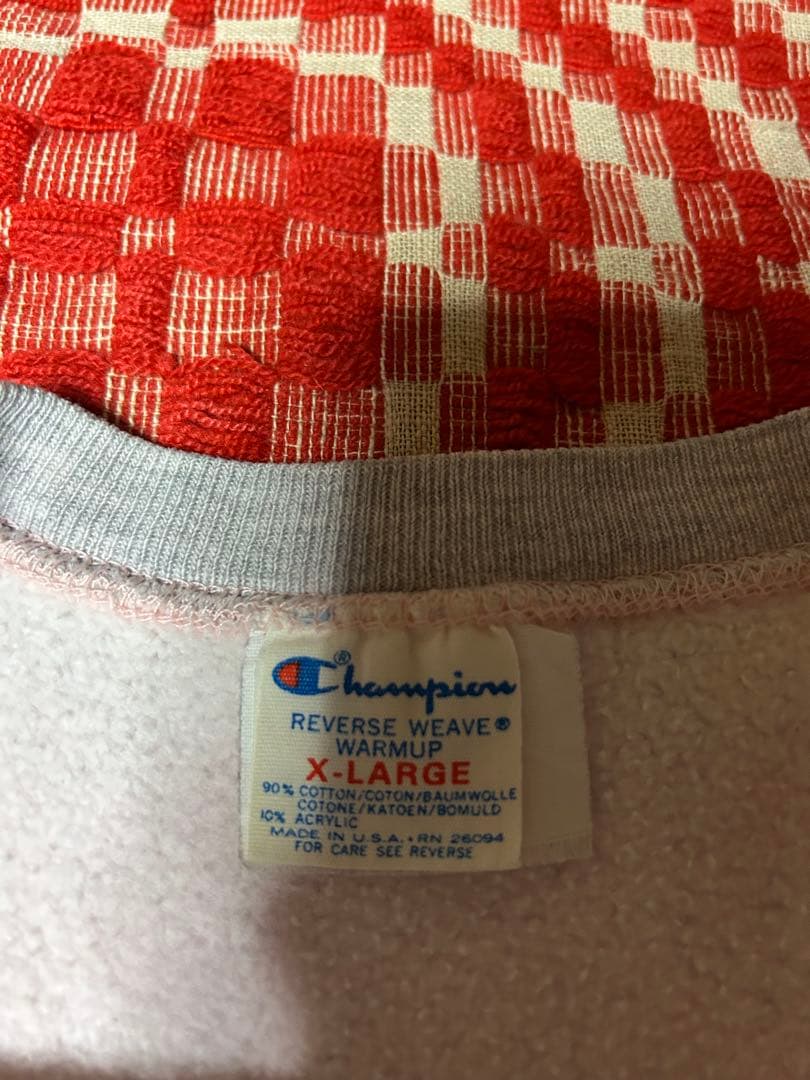 80s チャンピオン リバースウィーブ 杢ピンク スウェット