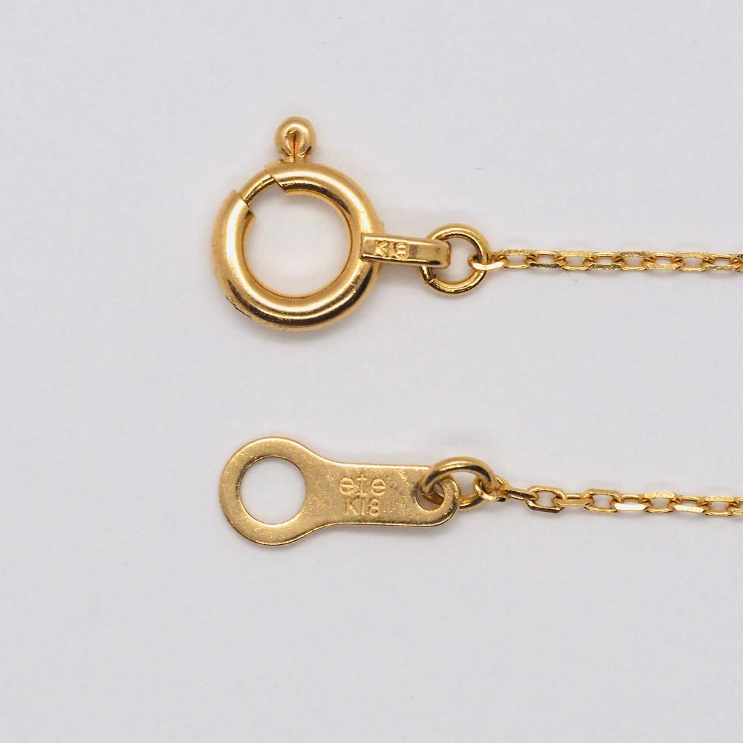 【ete】K18 ダイヤモンド 0.1ct ネックレス「ブライト」
