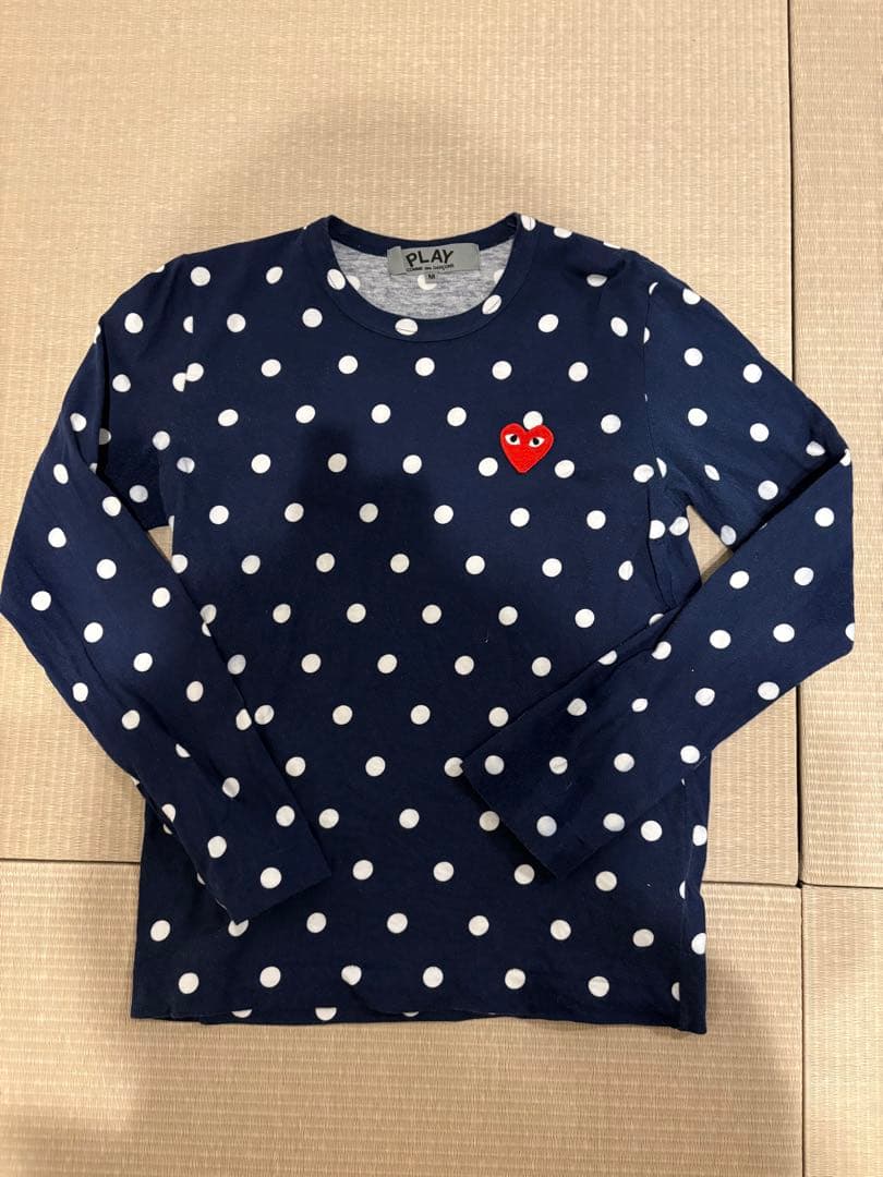 PLAY コムデギャルソン ドット 水玉 ネイビー　M