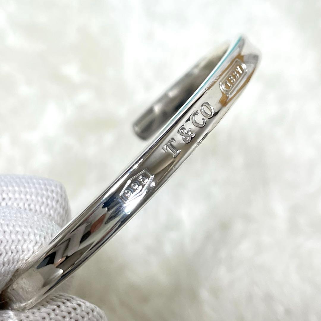 【極美品】ティファニー　ナロー1837 カフバングル　925 箱、巾着袋付属