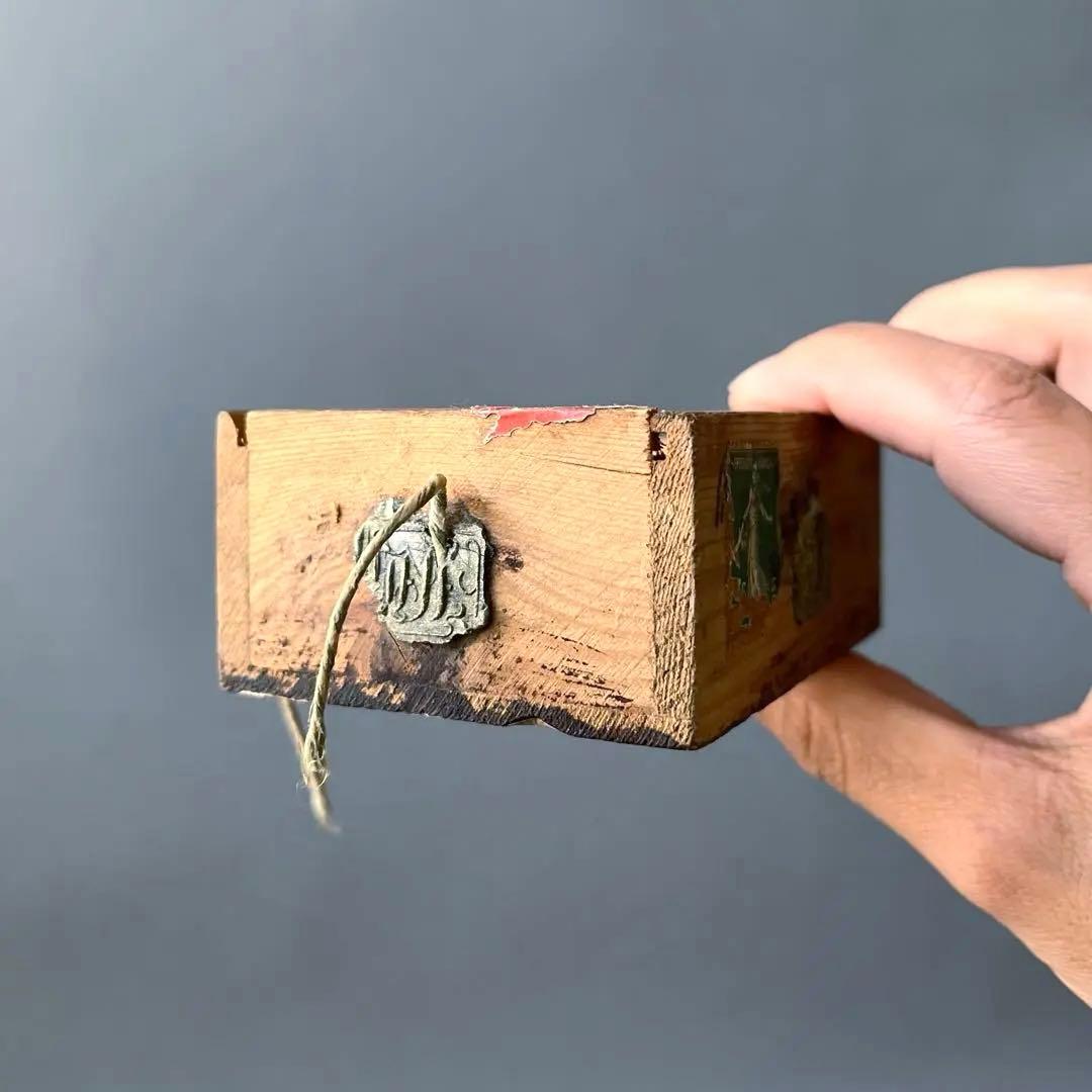 France 小包木箱 蝋印 antique brocante 一点物