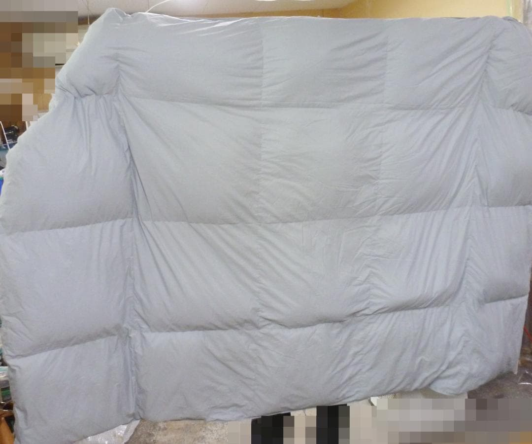 羽毛布団 ナチュラルダックダウン85％ シングル グレー 掛け布団