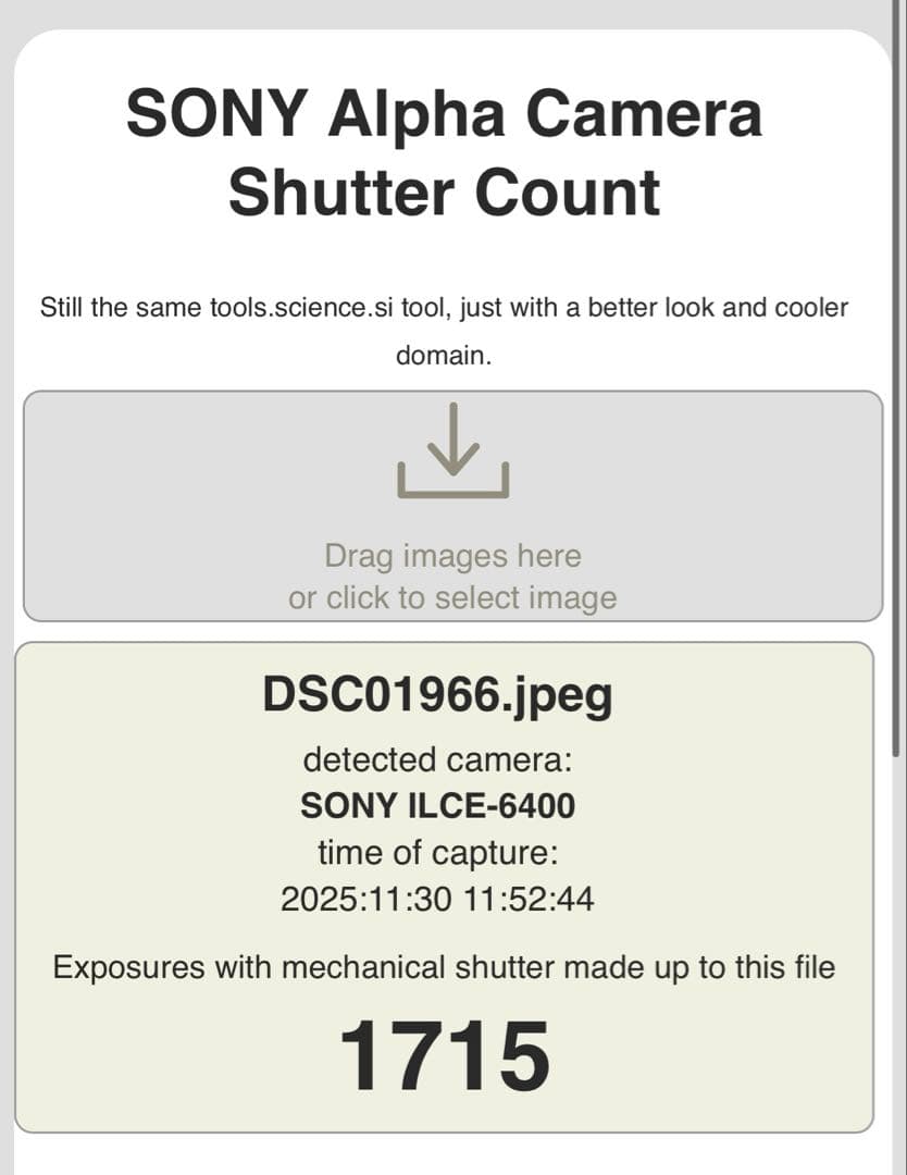 【美品】SONY α6400 パワーズームレンズキット　シャッター数1715回