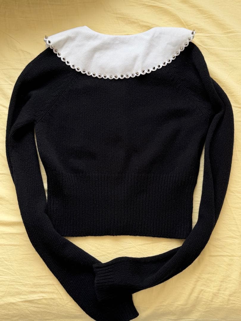 MIUMIU ミュウミュウ 丸襟 ウール カーディガン