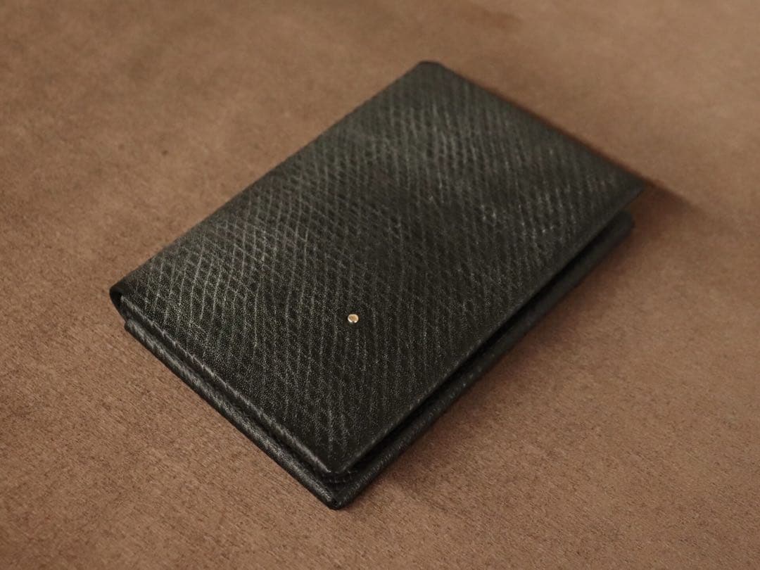 【GW限定価格】 T•MBH 葉合せ 名刺カードケース ヴォリンカ 黒