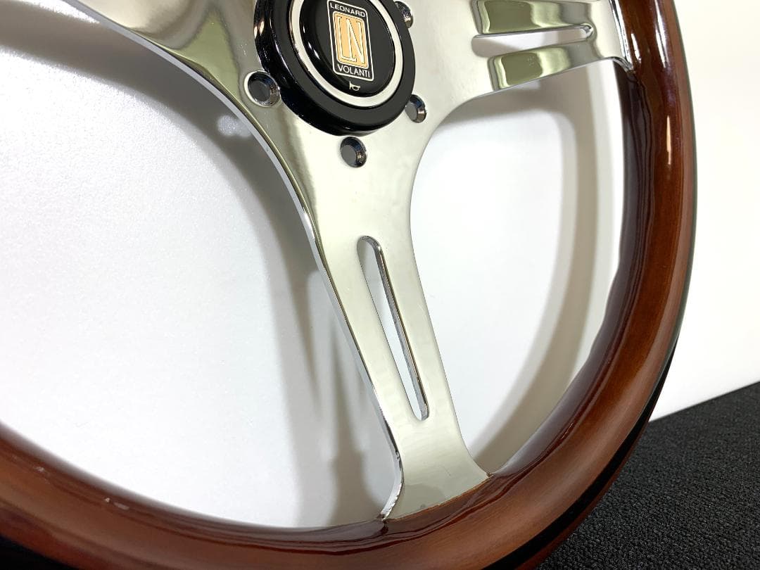 ウッド ステアリング 美品 ホーンボタン付 当時物 希少 ナルディ モモ