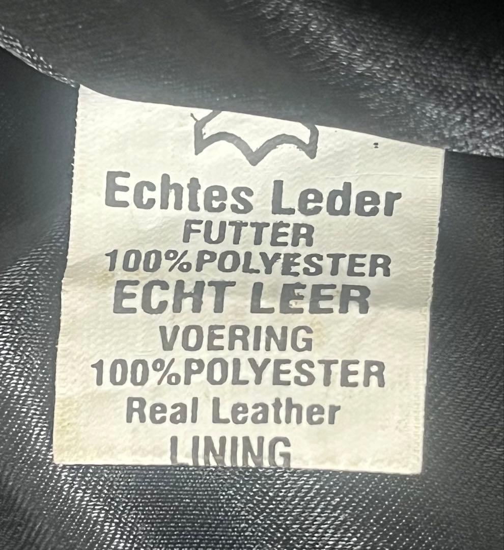 63 Leathers ブラックレザーパンツ 38 ブーツカット