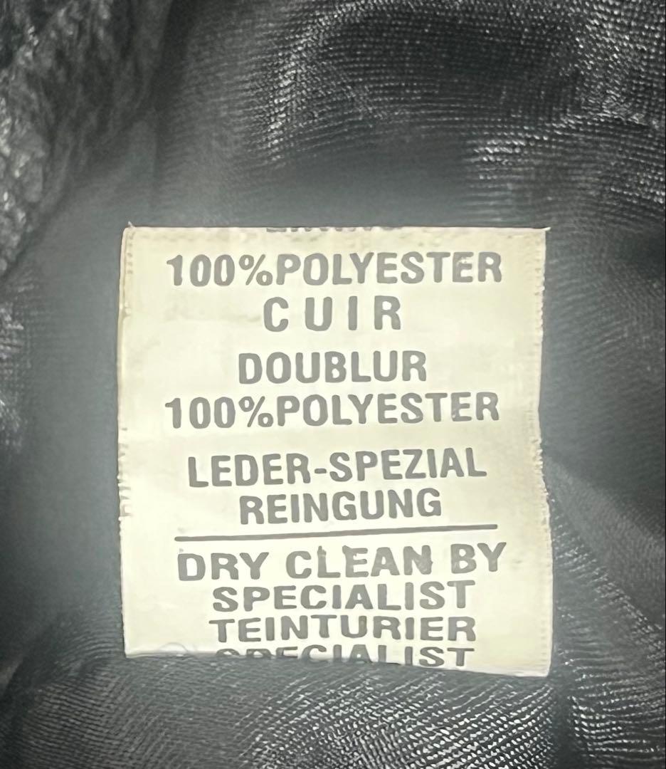 63 Leathers ブラックレザーパンツ 38 ブーツカット