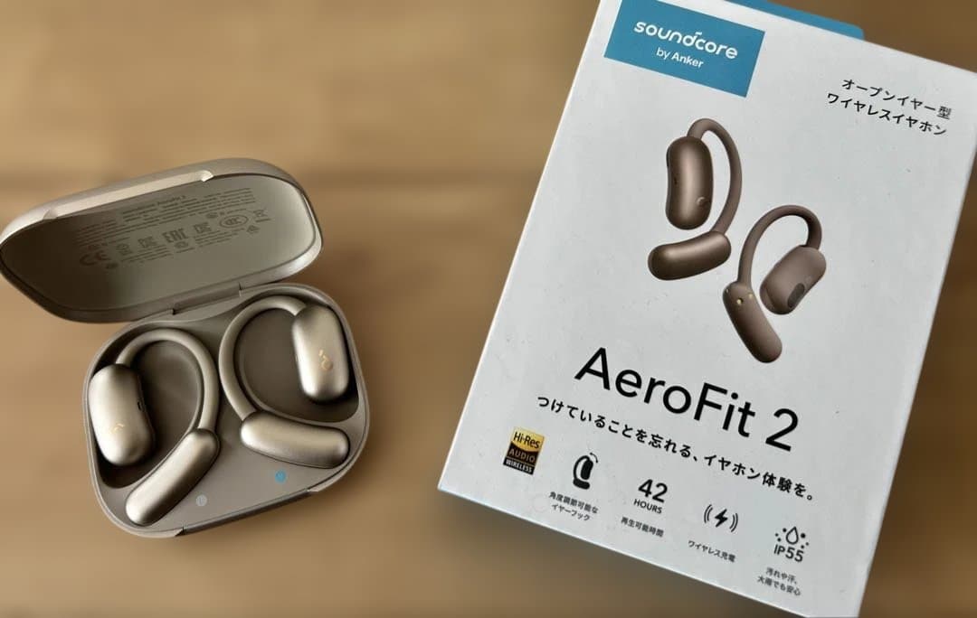 soundcore AeroFit 2 ワイヤレスイヤホン ブロンズゴールド