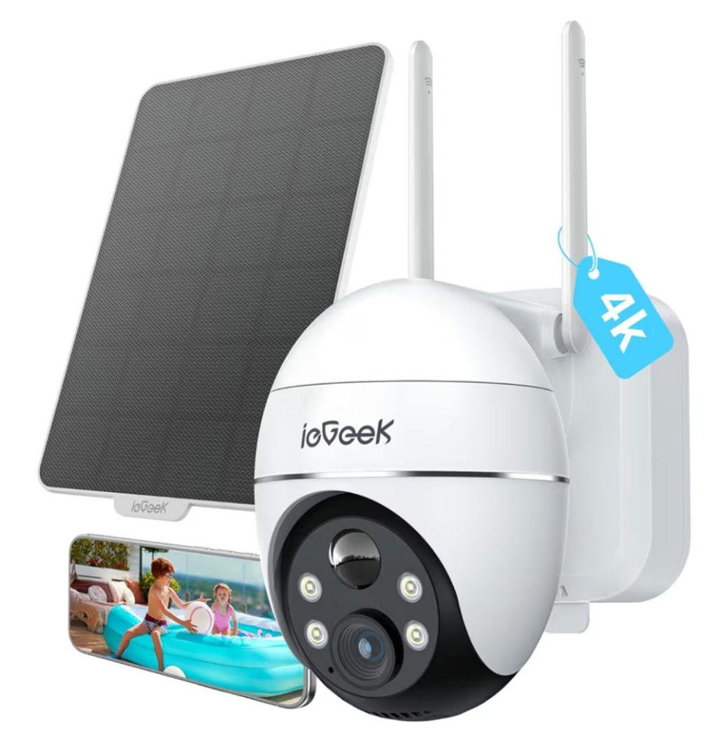 【800万画素】ieGeek 防犯カメラ 屋外ソーラー ワイヤレス/wifi