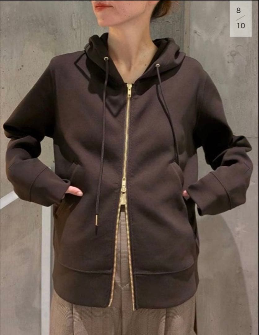 新品　未使用品　Spick and Span ストレッチジップフードパーカー