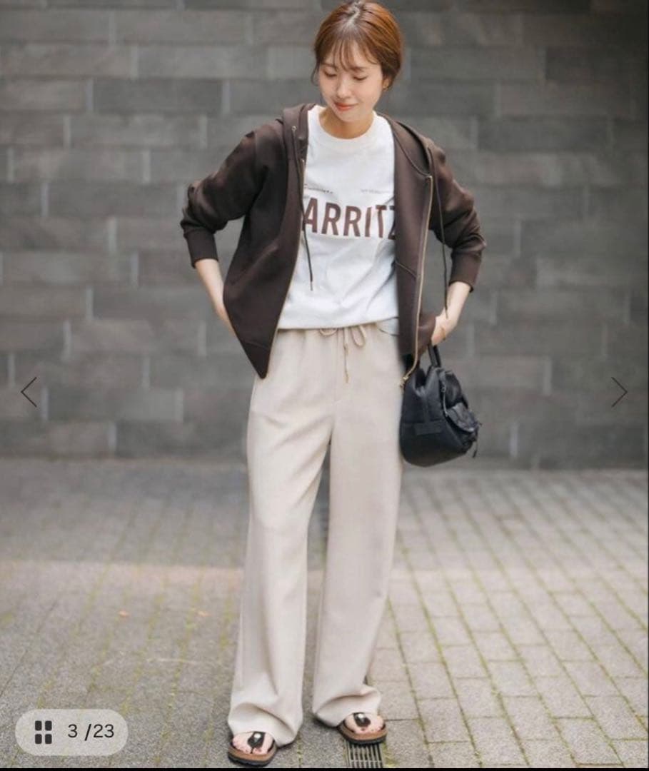 新品　未使用品　Spick and Span ストレッチジップフードパーカー