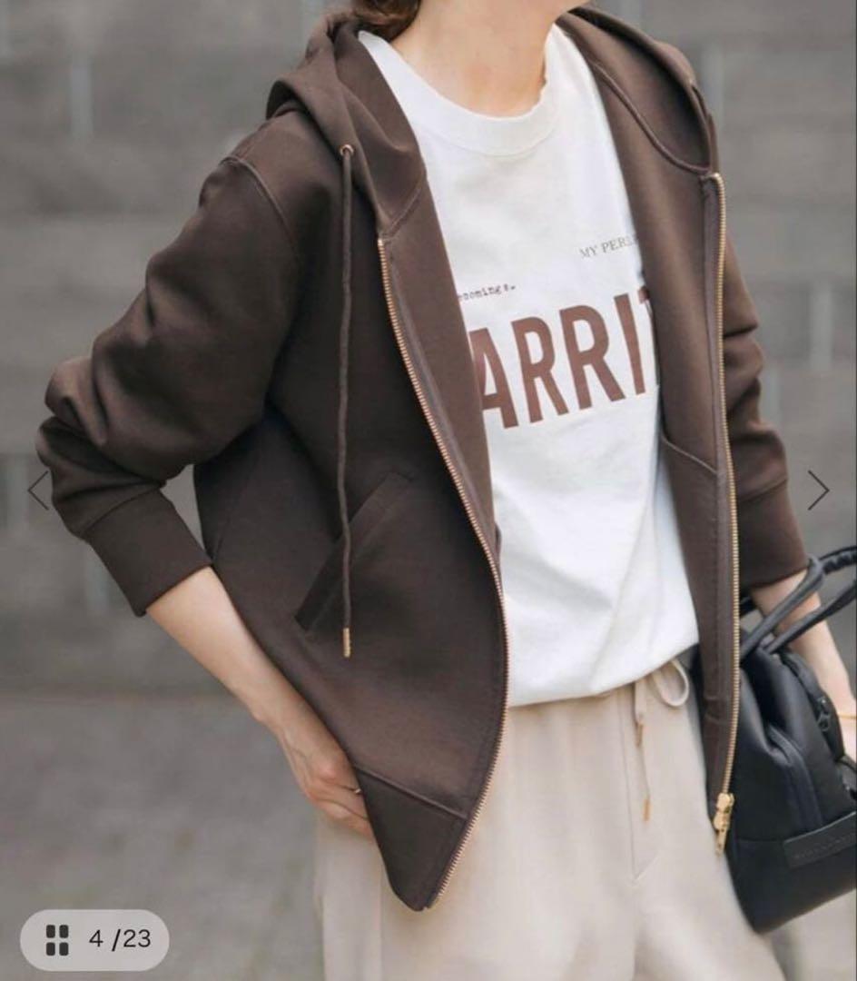 新品　未使用品　Spick and Span ストレッチジップフードパーカー