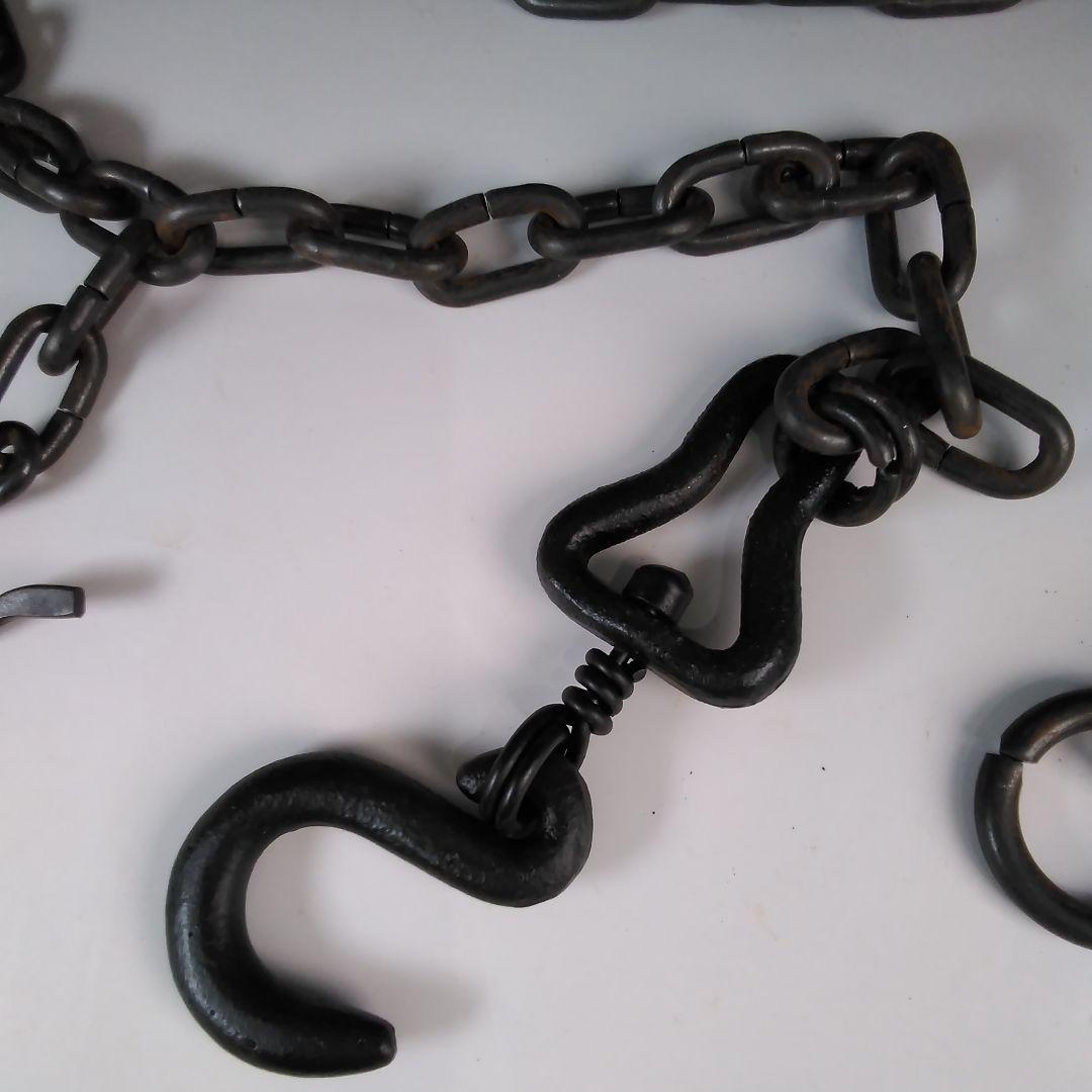 ア141 『金工師　木村清五郎』作　『鐶鎖弦道具　共箱』釣釜道具　茶道具