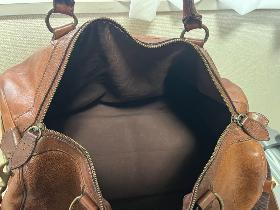 ラルフローレン 本革 レザー ダッフルバッグ ブラウン ボストンバッグ