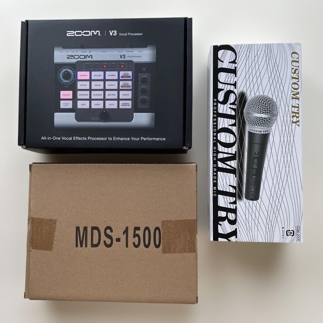 ZOOM V3 マイク+スタンド セット　ボーカルエフェクター