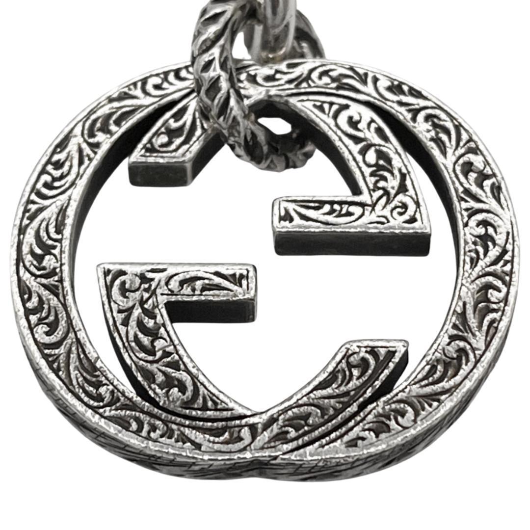 グッチ 925 インターロッキングG アラベスク キーリング シルバー 銀 Ag